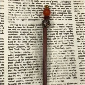 Hairstick Hair Stick Orange Brown